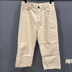 Reformation Wider Hing Rise Wide Leg
Cropped Jeans